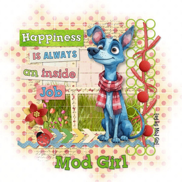 Blue Dog tag by Mod Girl