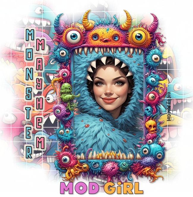 Monster Mayhem tag by Mod Girl