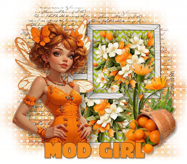 Orange Fairy tag by Mod Girl