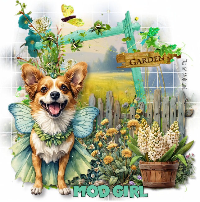 Garden Pup tag by Mod Girl