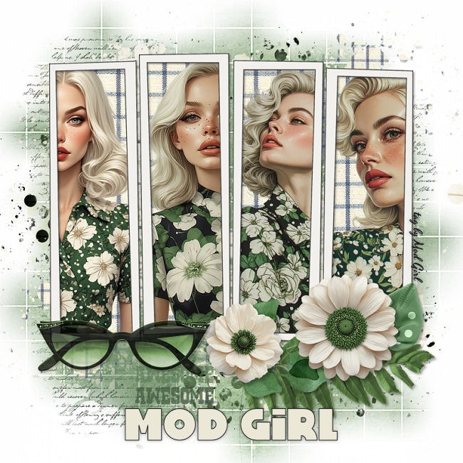 Green Fashion 2 tag by Mod Girl