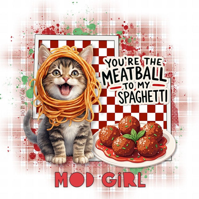 Spaghetti Cat tag by Mod Girl