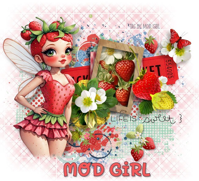 Strawberry Fairy tag by Mod Girl